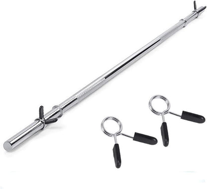 5ft Olympic Barbell with Weight Set for Weightlifting and Powerlifting, Strength Training Equipment with Two Spring Collars for Home Gym Fitness (A-Silver-5Ft)