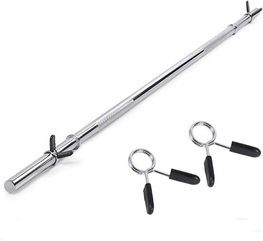 5ft Olympic Barbell with Weight Set for Weightlifting and Powerlifting, Strength Training Equipment with Two Spring Collars for Home Gym Fitness (A-Silver-5Ft)