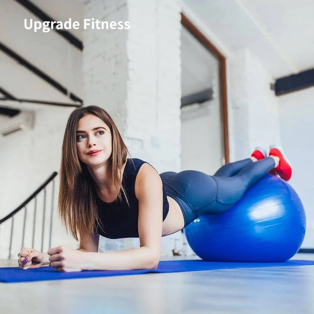 Professional Cardio Drumming Equipment Set - Fitness Balance Ball with Pump & 3.2oz Sticks for Aerobic Exercise, Stability Training, Pilates, Yoga, and Pregnancy Gymnastics
