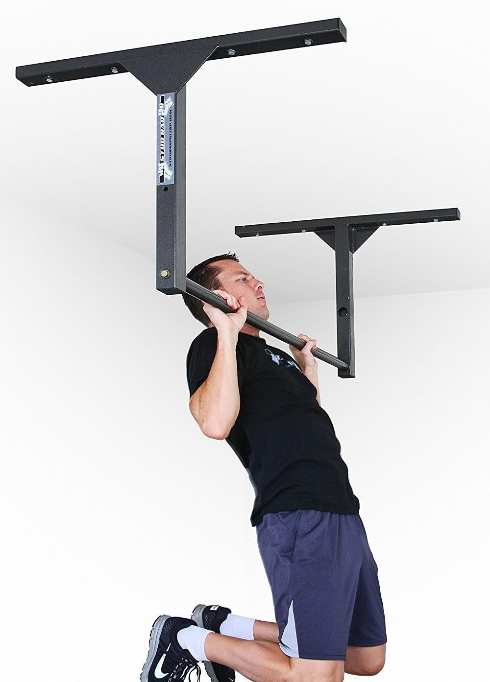 Professional Grade Heavy Duty Pull-Up Bar for Ceiling or Wall Mounting, 600 lb Capacity, Standard Size for 9-Foot Ceilings